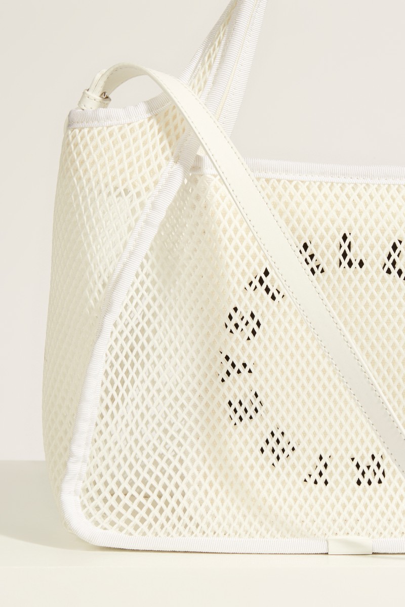 Tasche aus Mesh 'Cross Body Bag' Weiß