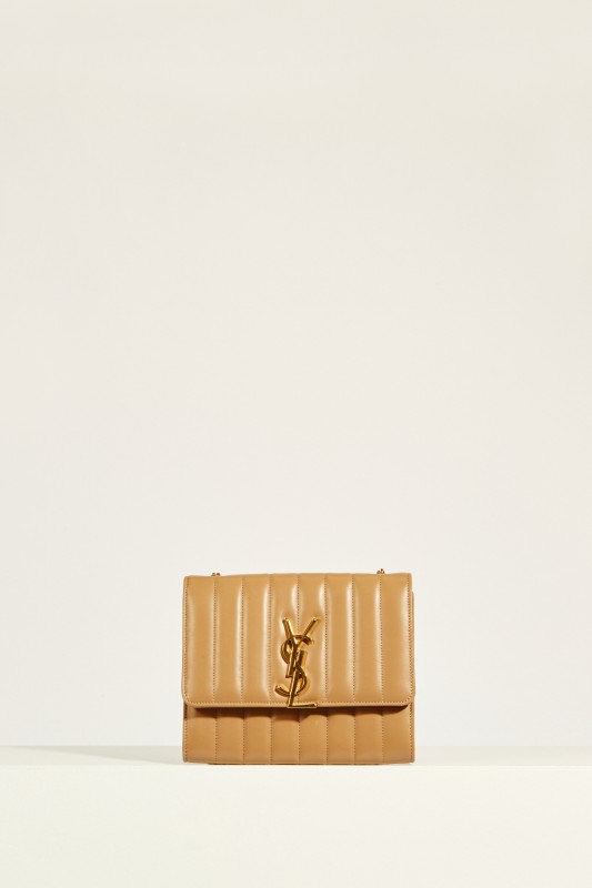 Umhängetasche 'Chain Wallet' mit Steppung Beige