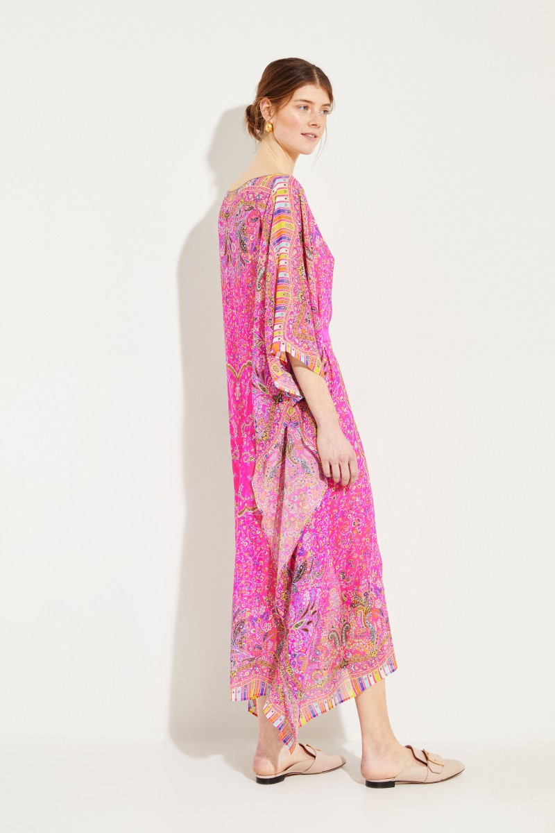 Seiden-Tunika mit Print Multi