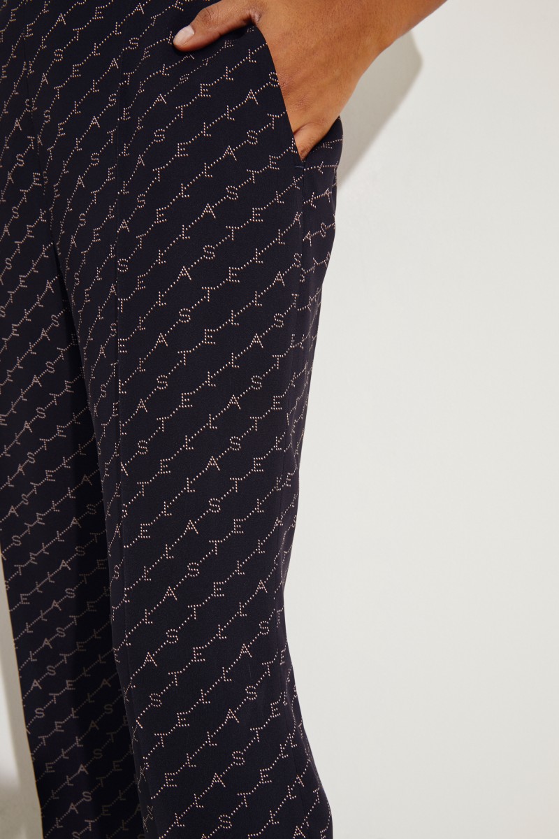 Hose mit Logo-Schriftzug Blau