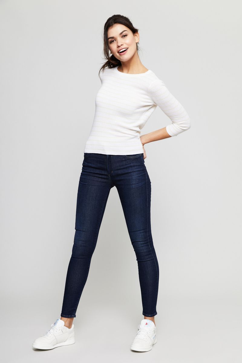 Citizens of Humanity High Rise Skinny Jeans 'Rocket' Marineblau