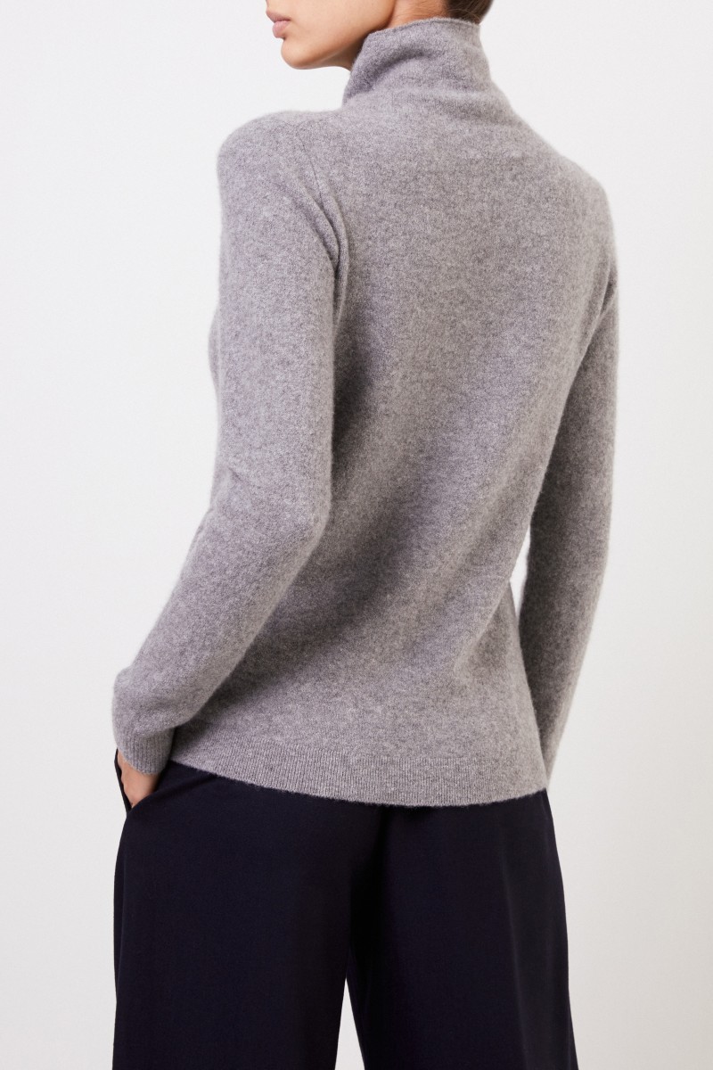 Allude Cashmere-Pullover mit Turtleneck Grau