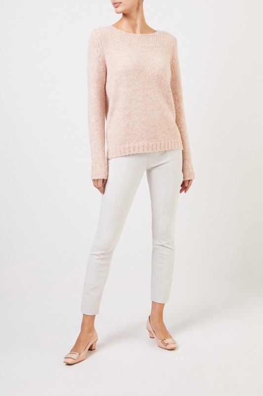 Allude Pullover mit Wollanteil Rosé