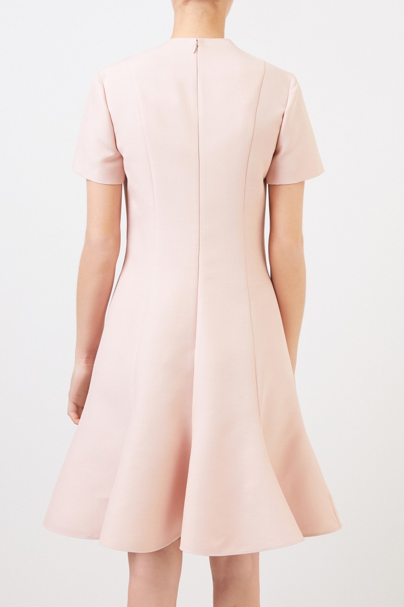 Stella McCartney Wollkleid mit Volant Rosé