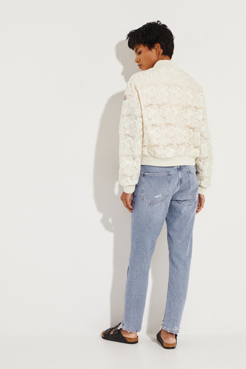 Jacke 'Tinote' mit Stickerei Crème