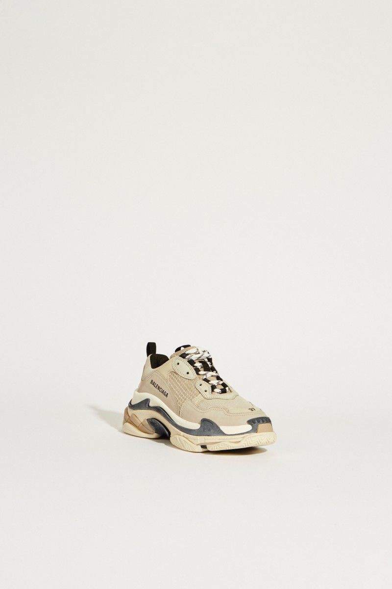 Sneaker 'Triple S' Beige/Schwarz