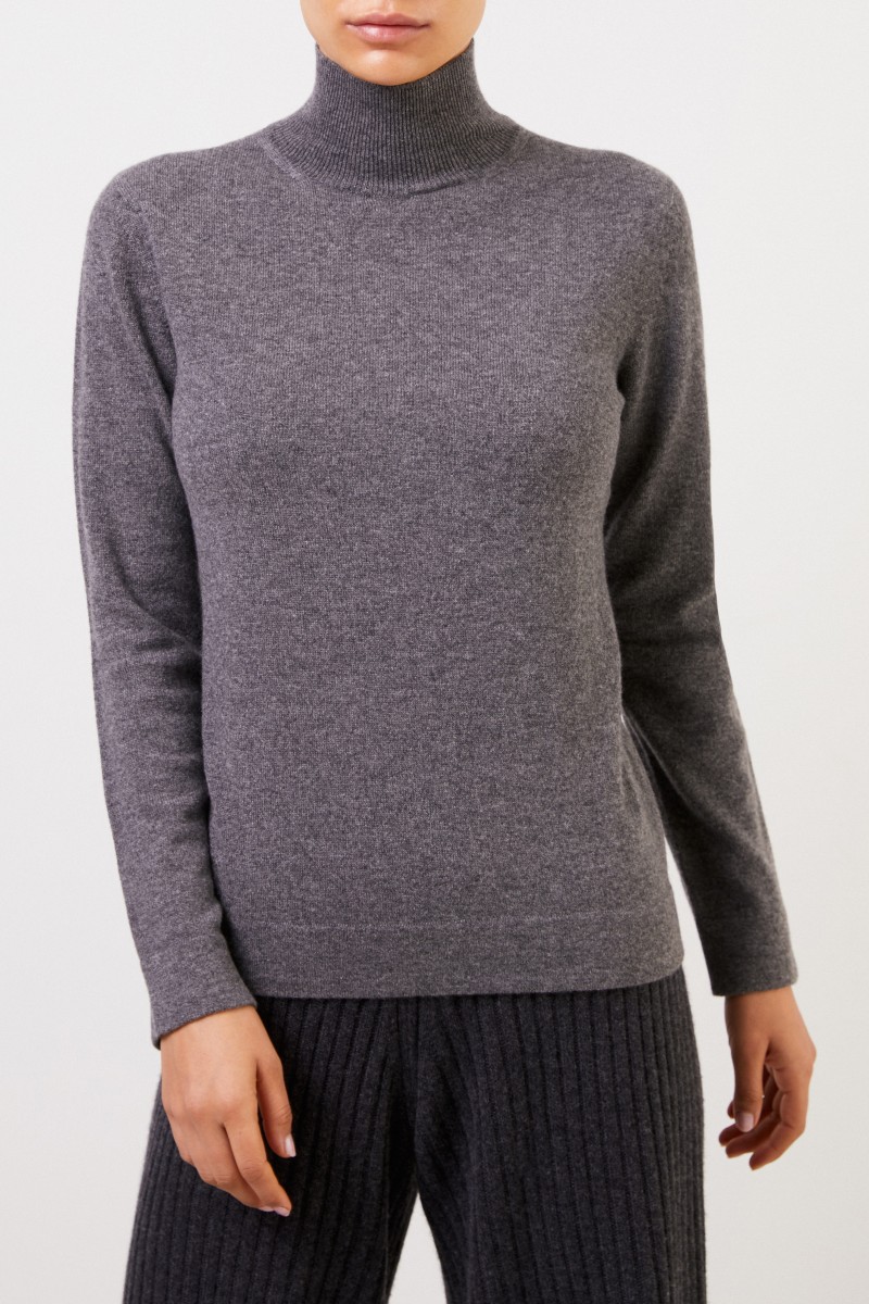 Agnona Cashmere-Pullover mit Turtleneck Grau