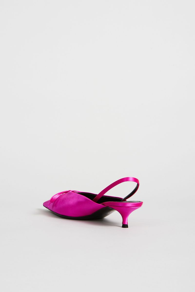 Slingback mit Schleife Fuchsia
