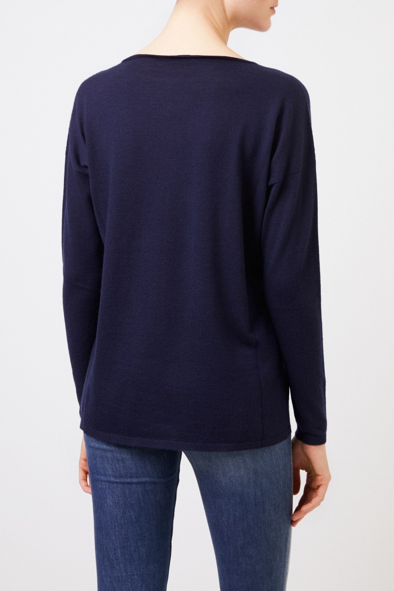Iris von Arnim Oversize Cashmere-Pullover 'Laniv' Marineblau