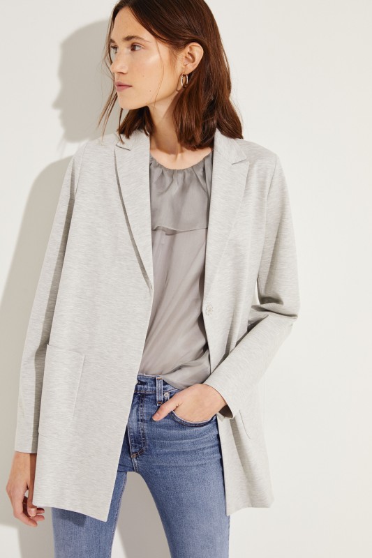 Jersey Blazer Graumeliert
