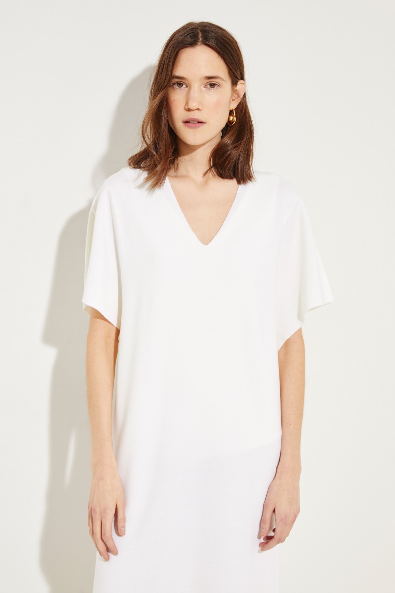 Woll-Kleid Crèmeweiß