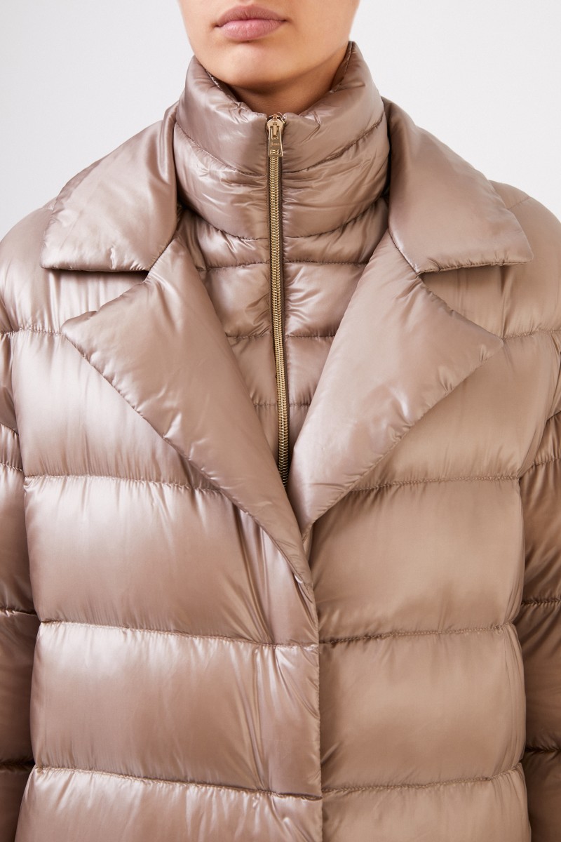 Herno Langer Daunenmantel Taupe