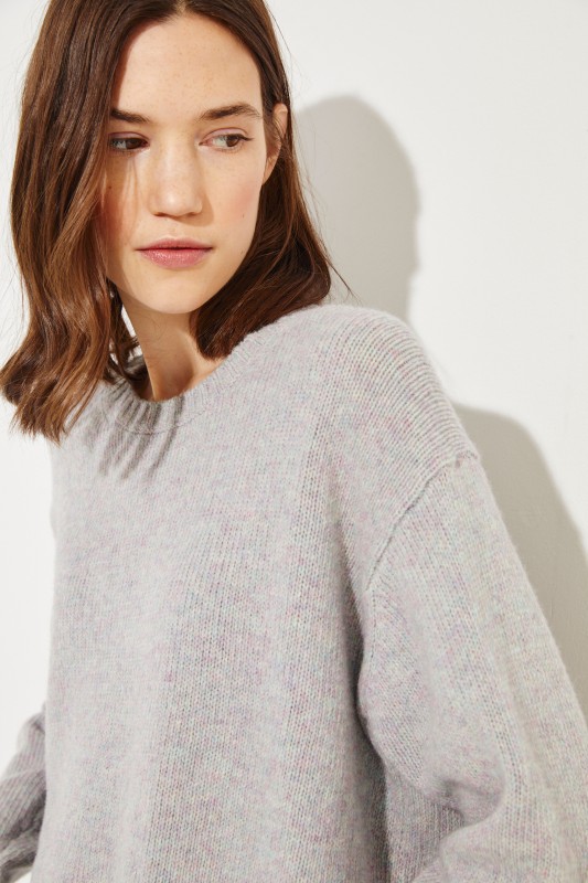 Woll-Pullover Violett/Multi