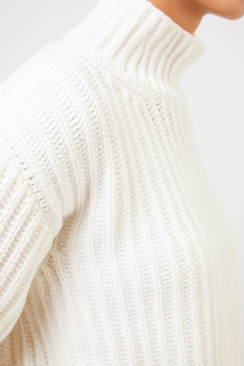 Cashmere-Pullover 'Savrine' mit Turtleneck Ecru