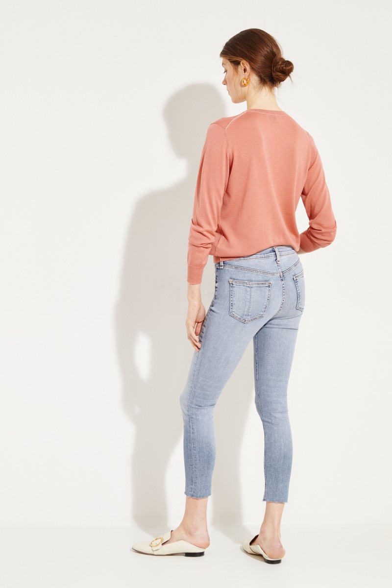 High Rise Ankle Skinny-Jeans 'Ellery' Blau