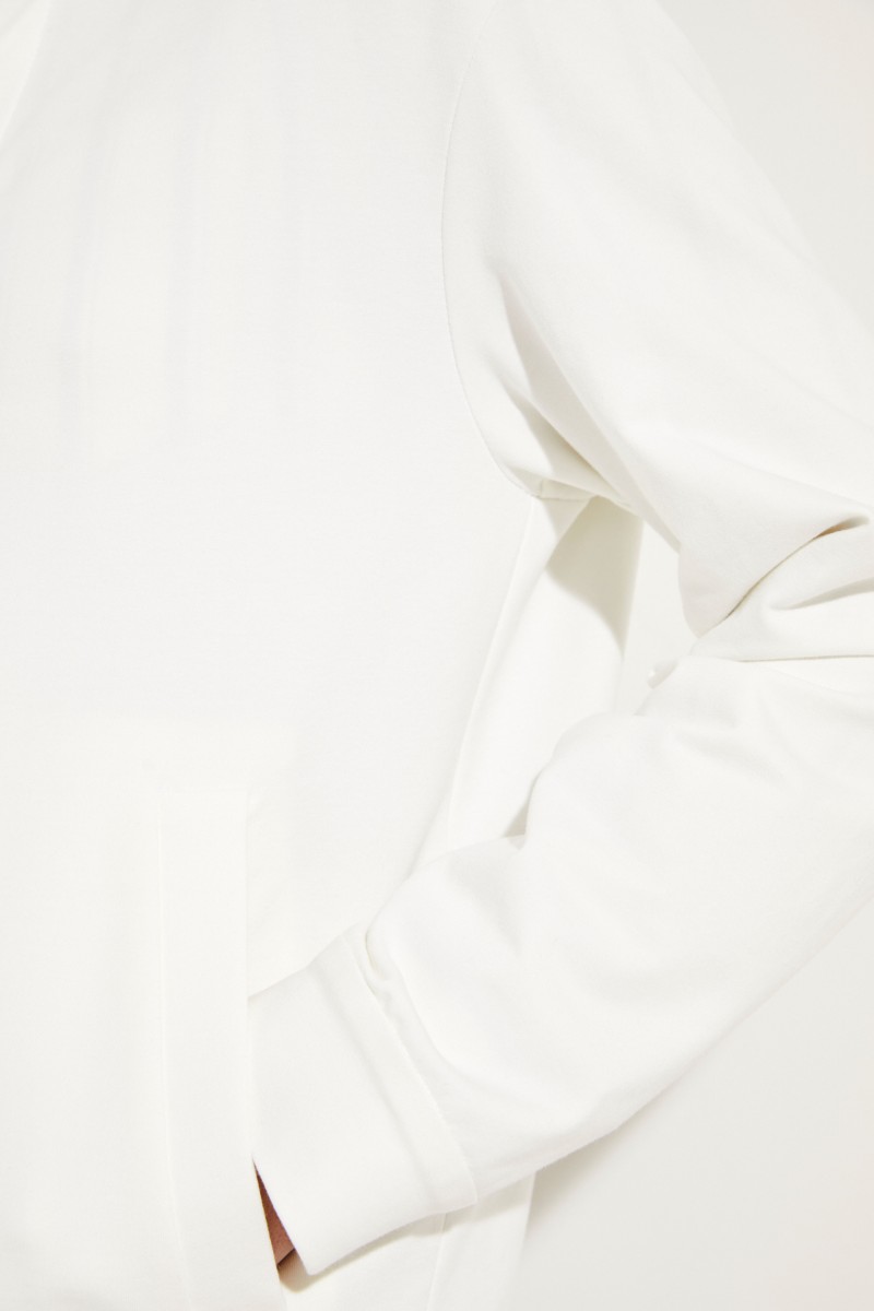 Sweatjacke mit Kapuze Weiß