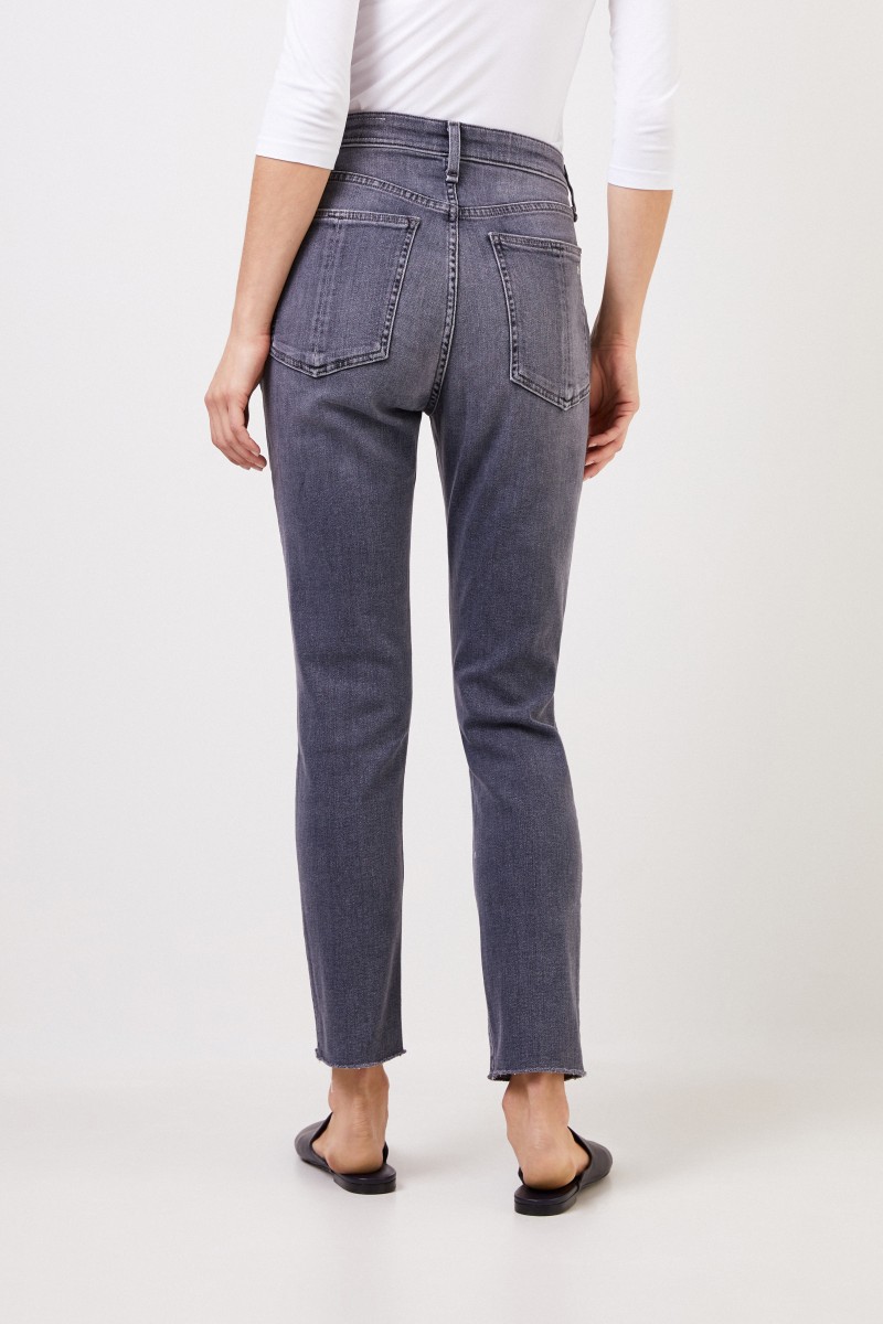 Rag&Bone Highrise-Skinny Jeans 'Nina' Hellgrau
