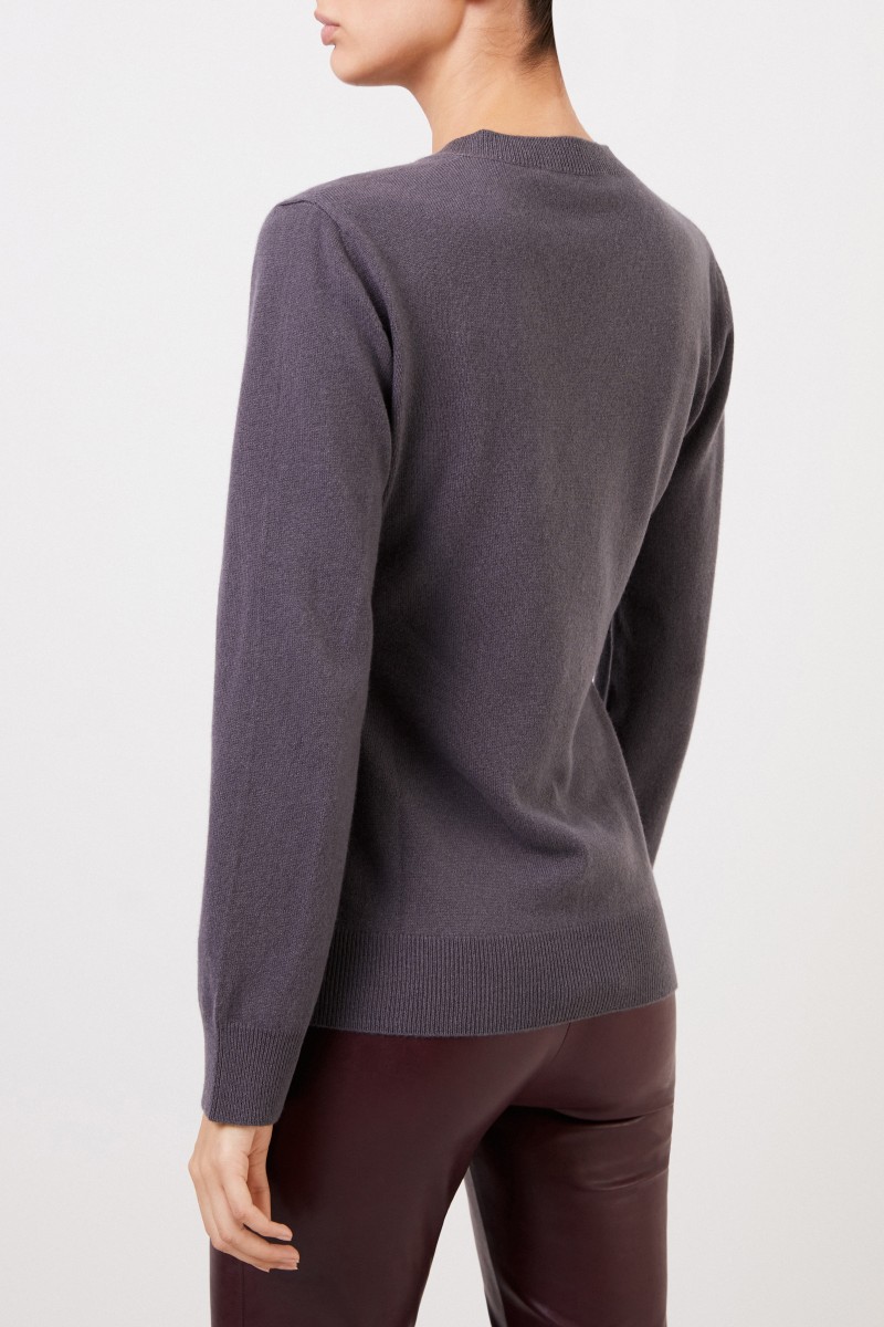 Fabiana Filippi Woll-Seiden-Pullover mit Lurex-Detail Graphit
