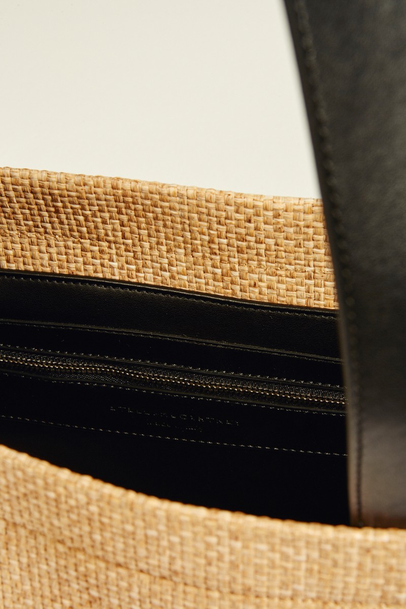 Shopper 'Tote Monogramm Small' mit Logo Beige/Schwarz