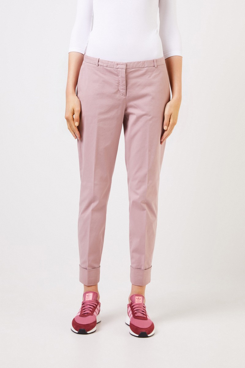 Fabiana Filippi Klassische Baumwoll-Hose Rosé
