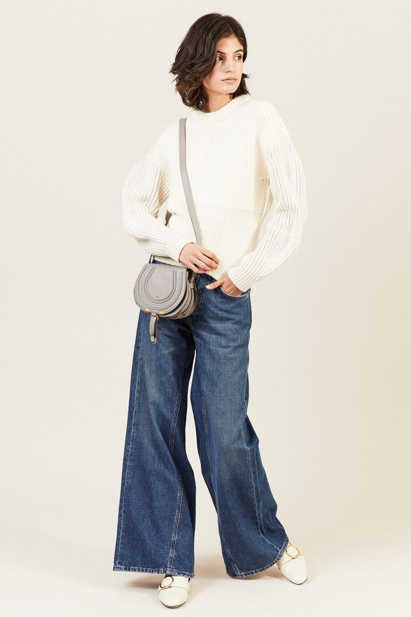 Woll-Seiden-Pullover Iconic Milk