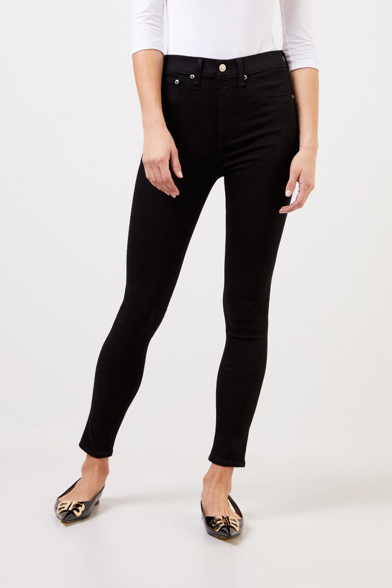 Rag&Bone Highrise-Skinny Jeans Schwarz
