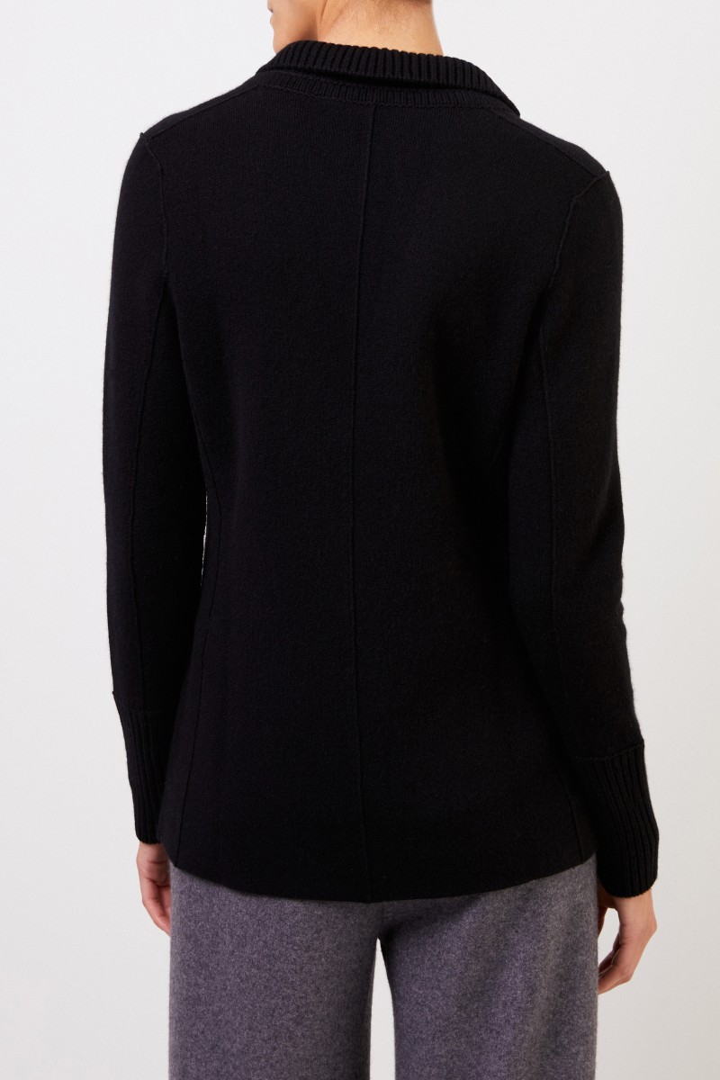 Iris von Arnim Cashmere Doubleface-Jacke 'Pallina' Schwarz