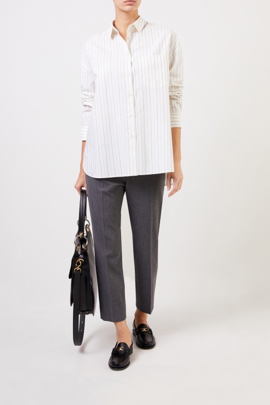 Aspesi Gestreifte Bluse mit Streifenmuster Crème/Multi