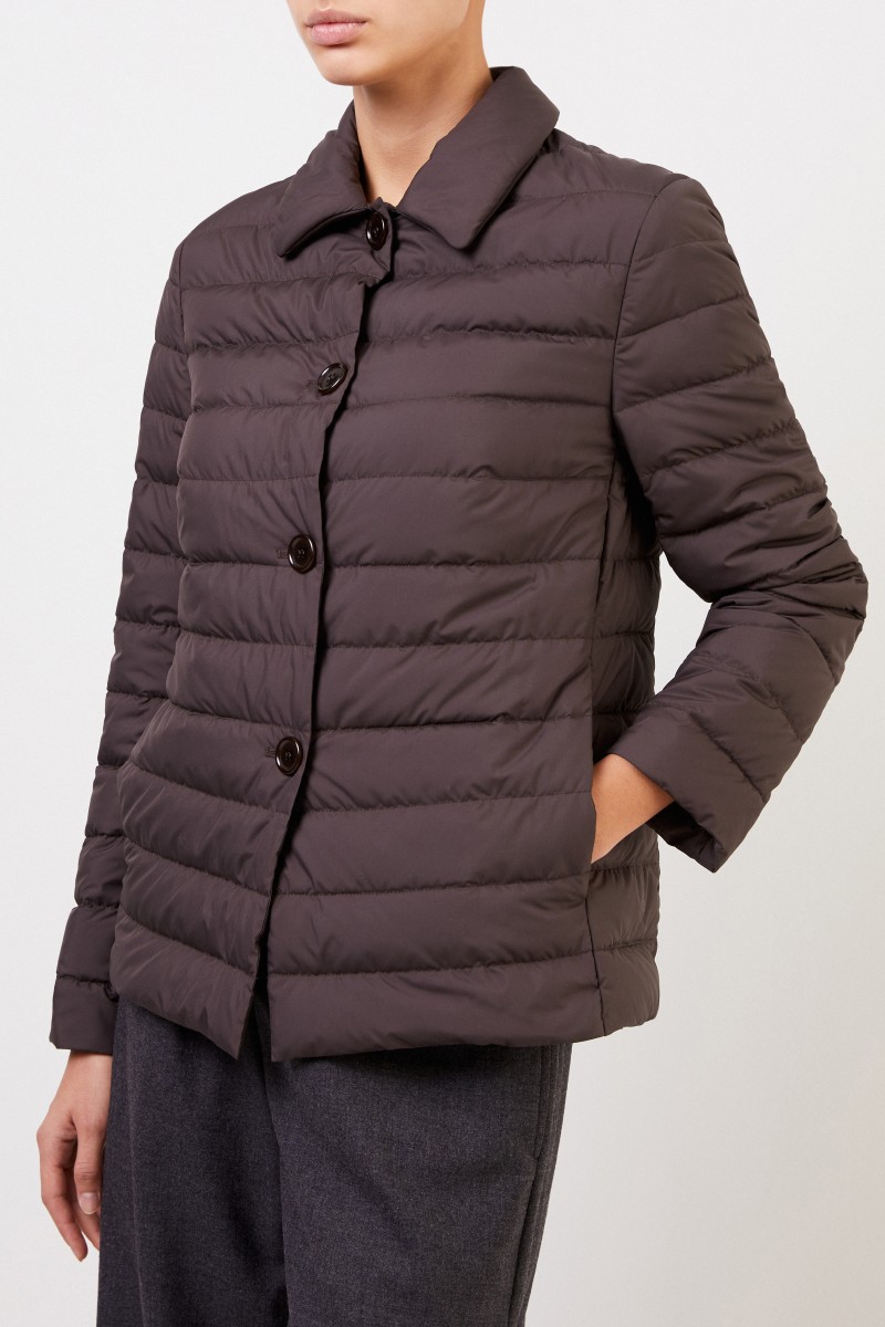 Kurze Daunenjacke Braun