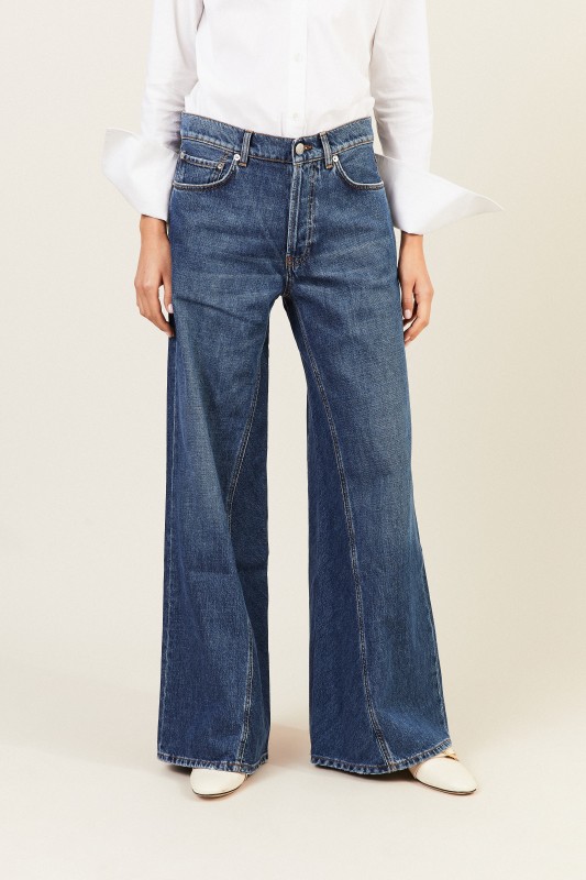 Jeans mit Schlag Blau