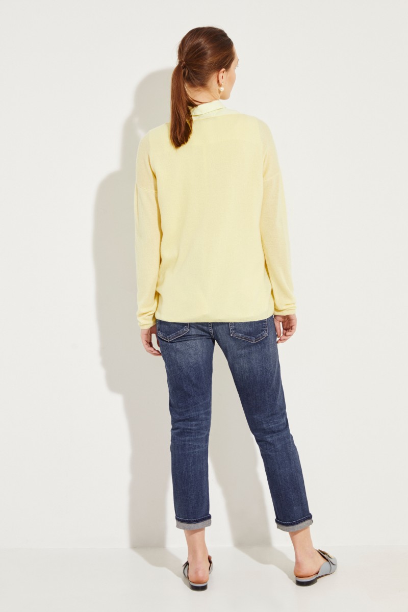 Oversize Cashmere-Pullover 'Cayo' Gelb