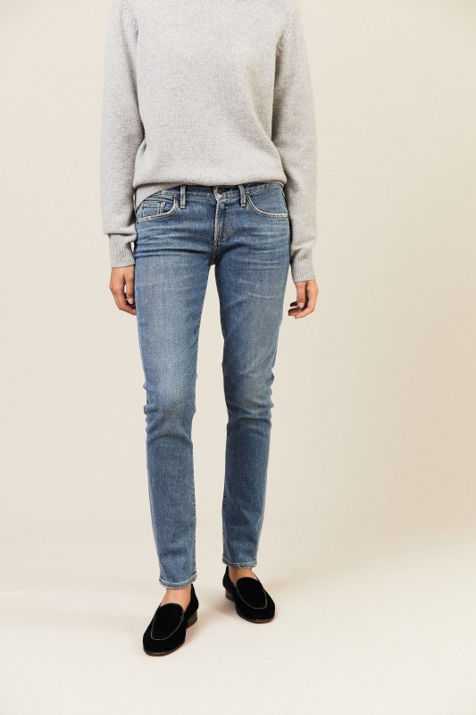 Low Rise Skinny Jeans 'Racer' Blau