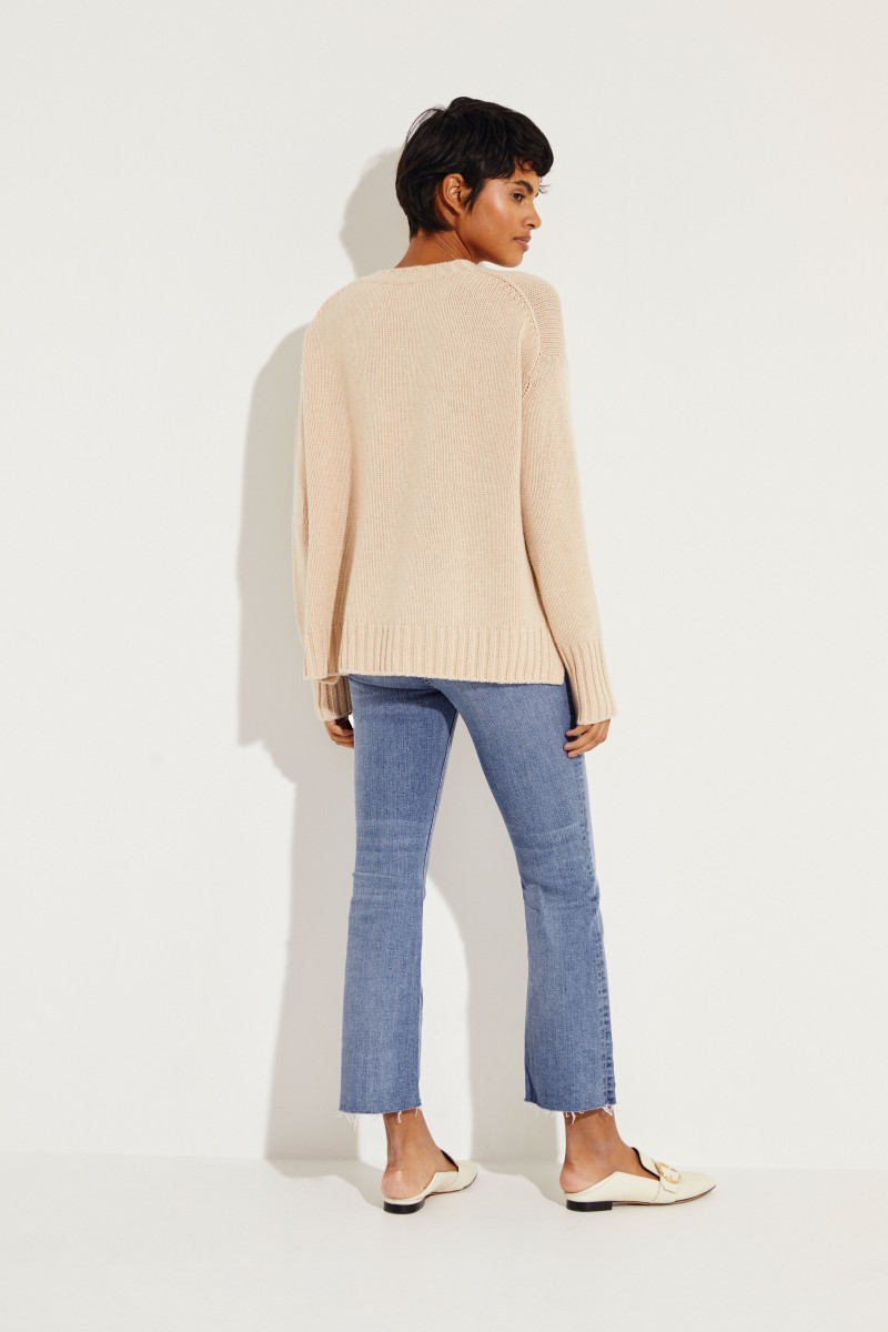 Cashmere Pullover 'Chrissy' Puder