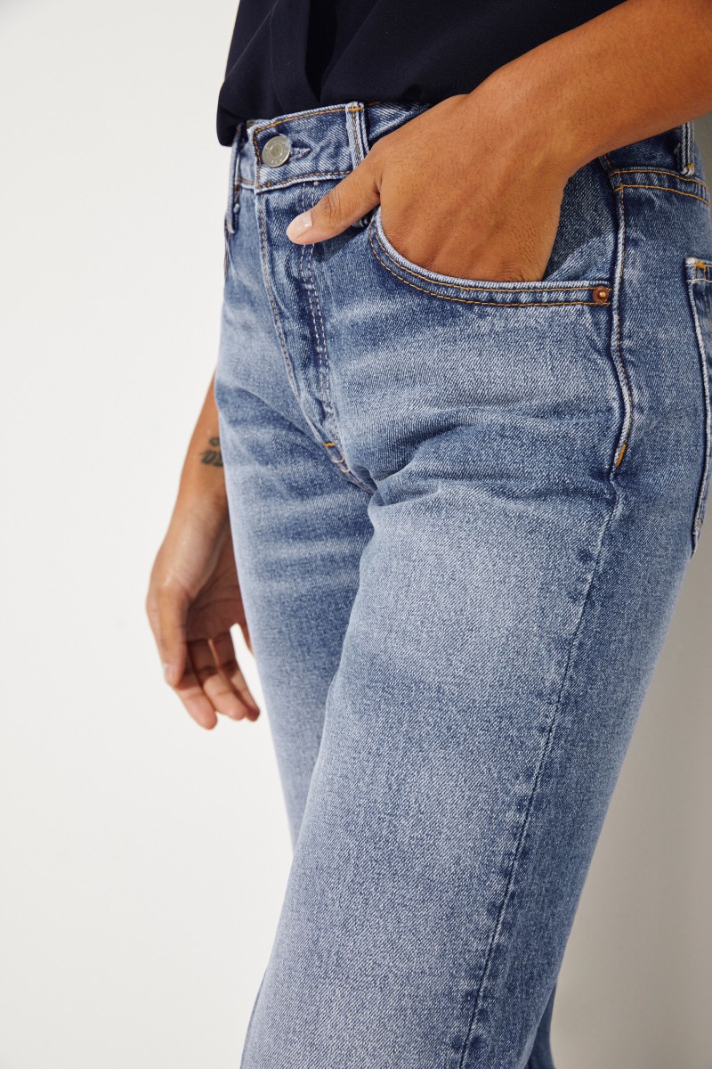 Jeans 'Helena' mit ausgestelltem Saum Blau