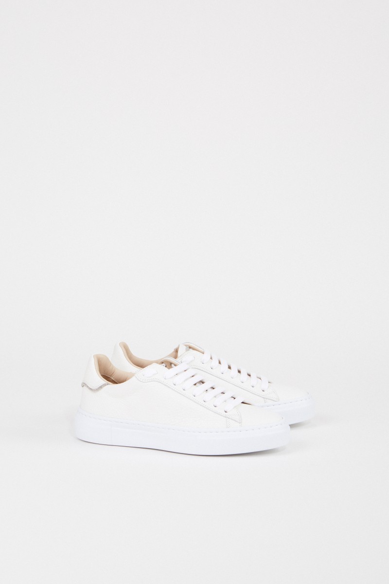 Fabiana Filippi Sneaker mit Perlenverzierung Weiß
