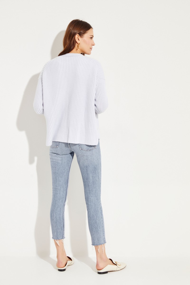 Cashmere-Cardigan Blau