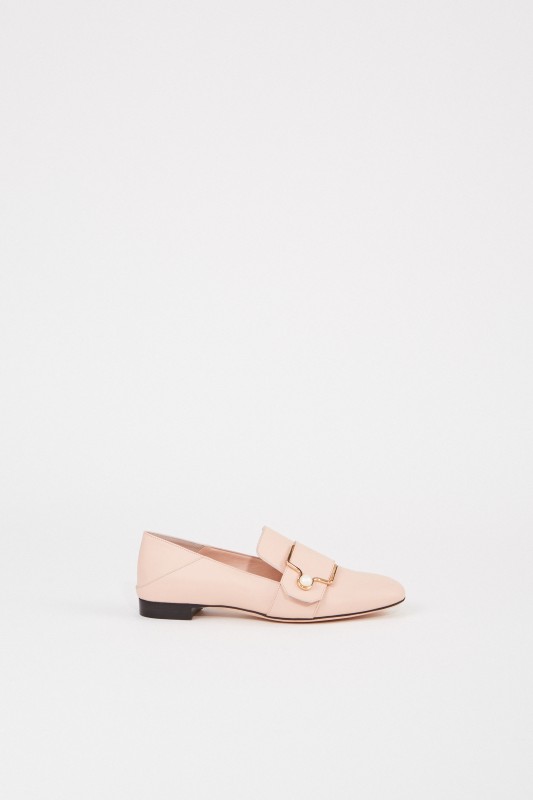 Lederloafer 'Maelle' mit Schnalle Puder