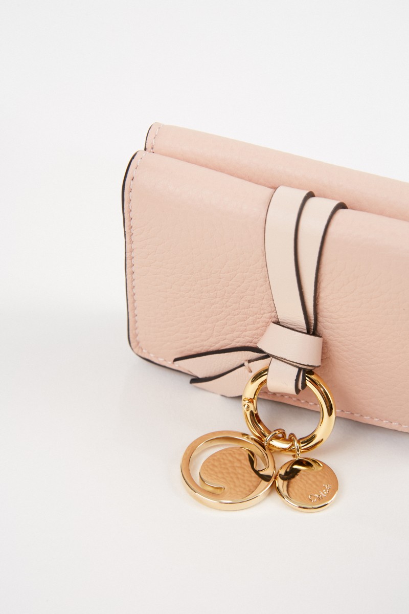 Chloé Mini-Portemonnaie 'Alphabet Coins' Blush Nude