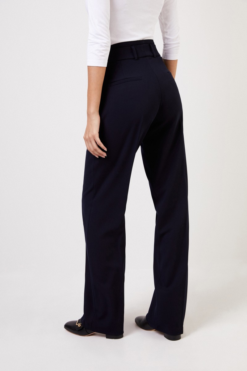 Cambio Bügelfaltenhose 'May' Marineblau