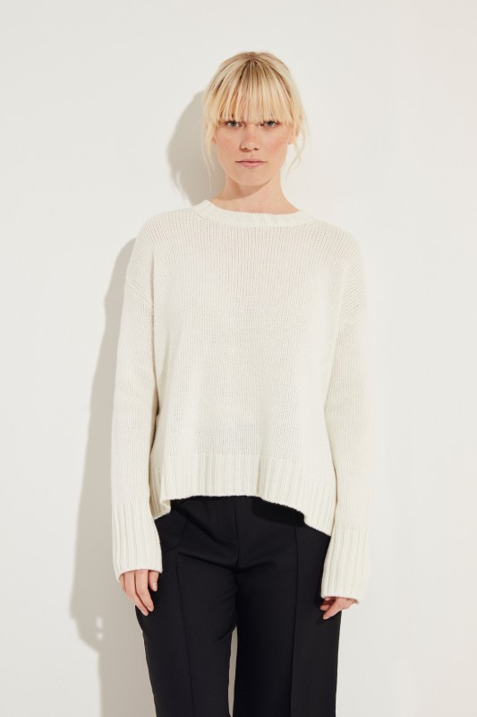 Oversize Cashmere-Pullover 'Chrissy' Crème