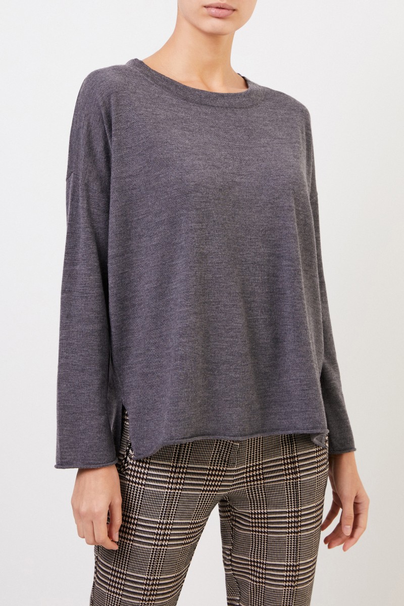 Allude Oversize Wollpullover Anthrazit