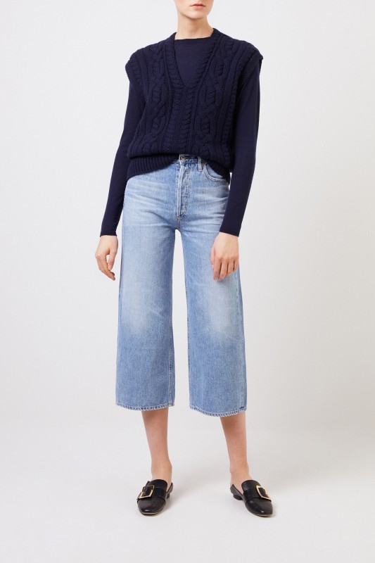 Cashmere-Pullunder 'Fahda' Marineblau