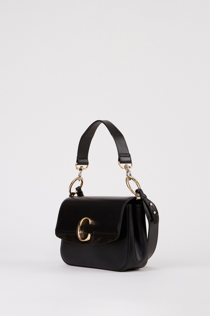 Tasche 'Chloé C Medium' Schwarz