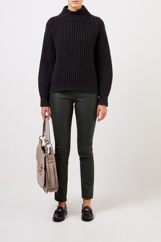 Iris von Arnim Cashmere-Pullover 'Savrine' mit Turtleneck Schwarz
