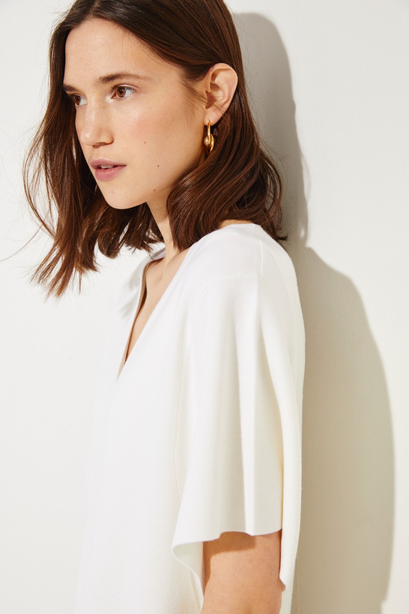 Woll-Kleid Crèmeweiß