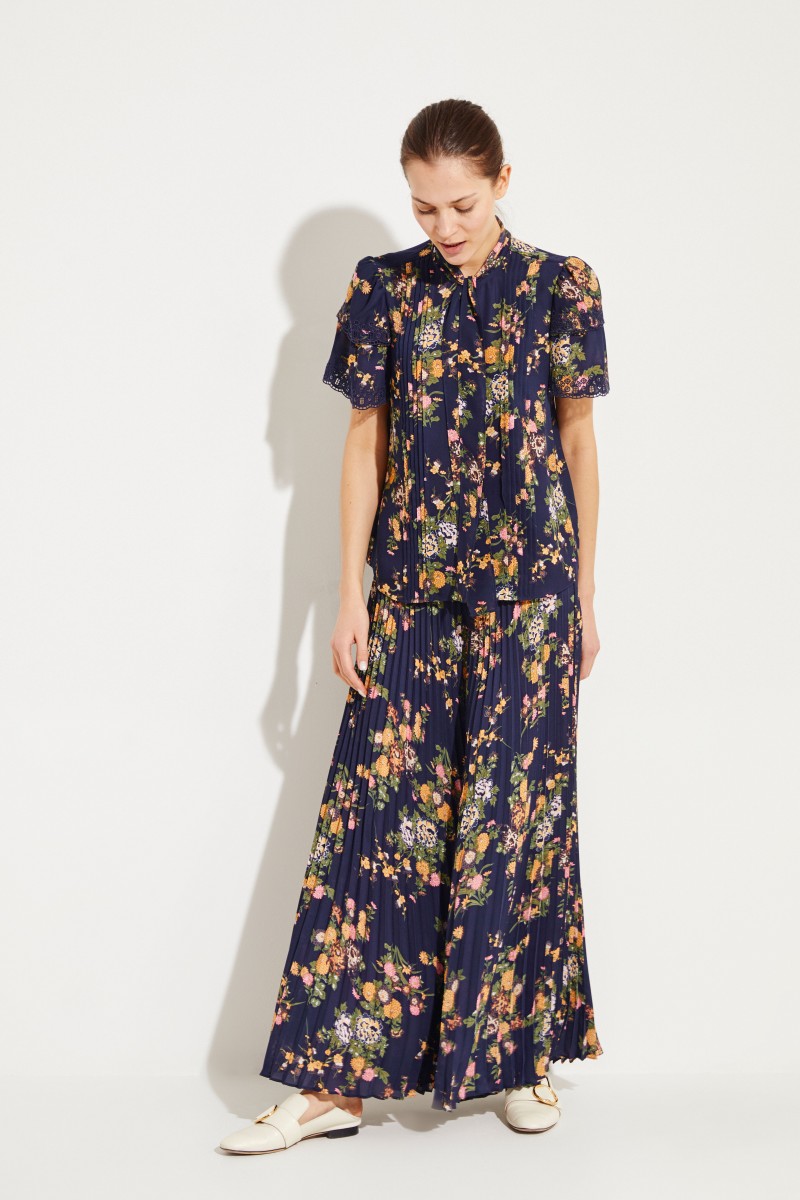 Bluse mit Print Blau/Multi