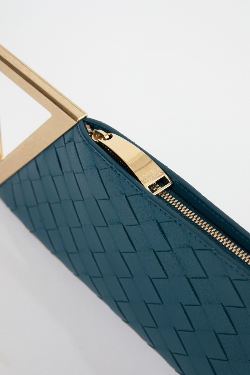 Bottega Veneta Clutch 'BV Rim' Petrol