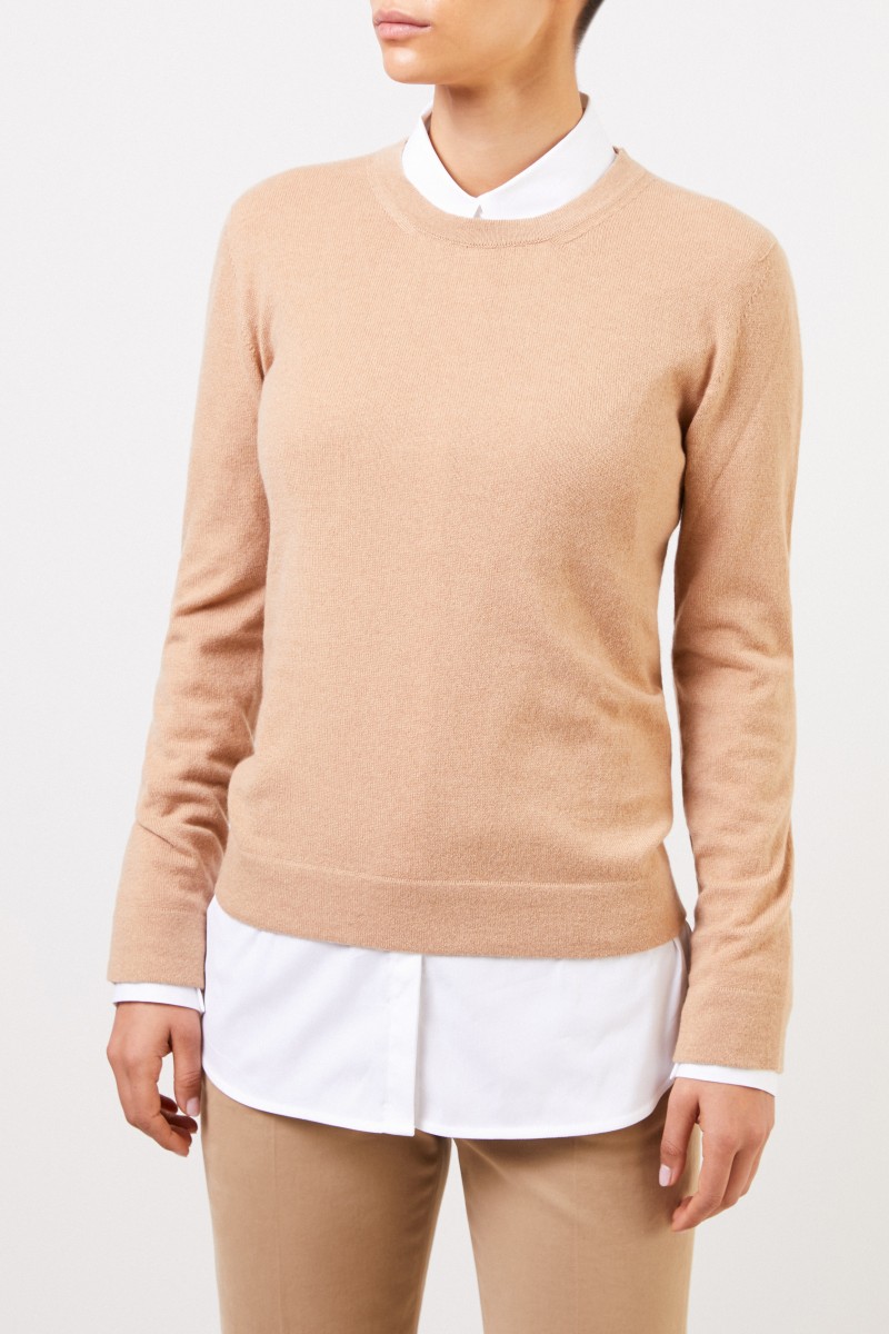 Agnona Klassischer Cashmere-Pullover Beige