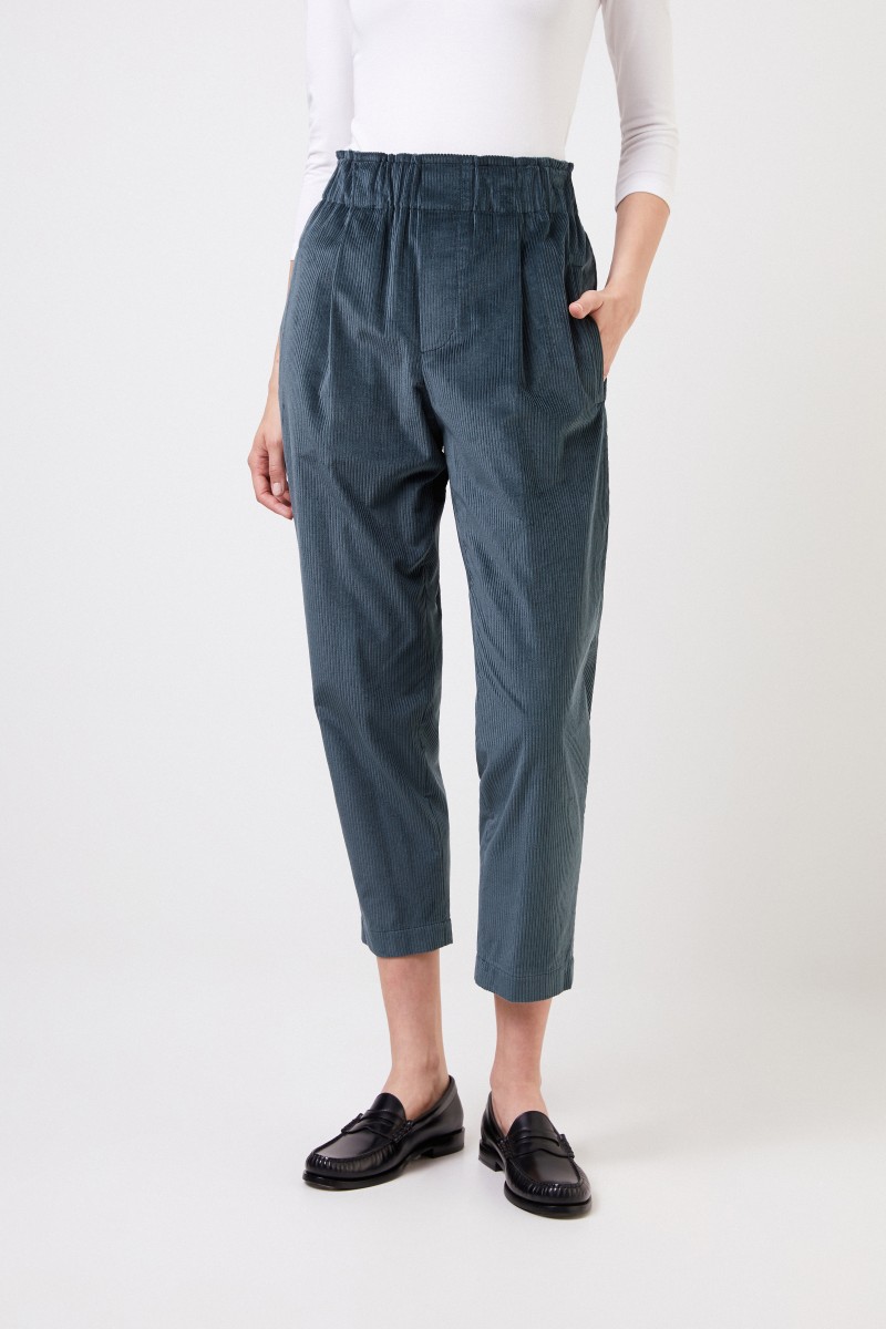 Brunello Cucinelli Baumwoll-Cashmere Cordhose Grün