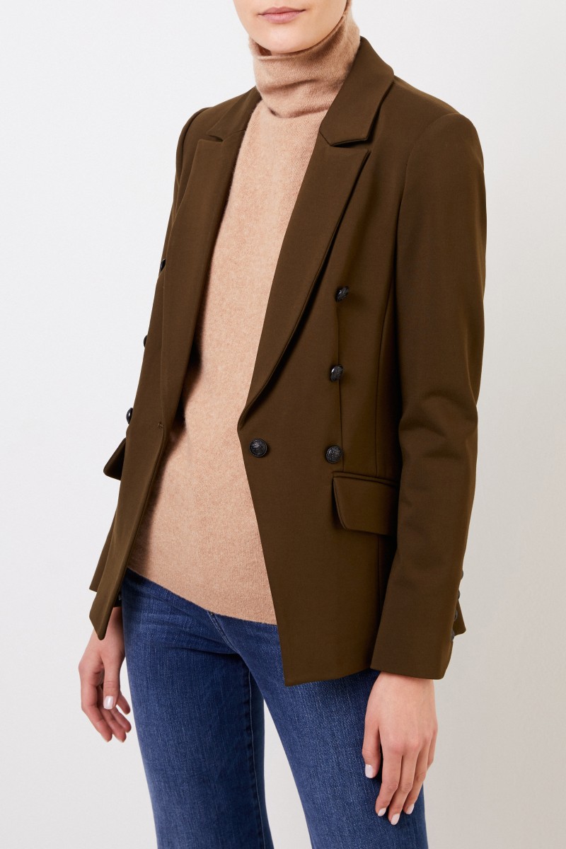 Steffen Schraut Taillierter Blazer mit Logo-Knöpfen Khaki